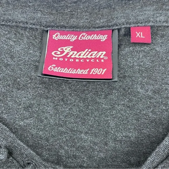 Indian Motorcycles Women's 100% Cotton Tie-Front Long Sleeve Top Size XL; Biker - Picture 11 of 13